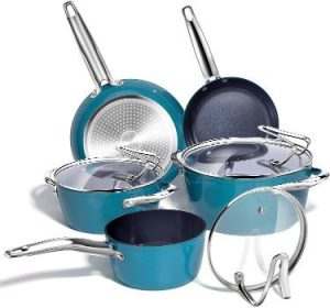 REDMOND Nonstick Cookware Set with Glass Lid and Stay Cool Handle