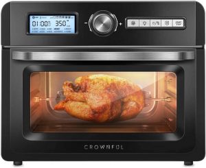 CROWNFUL 19 Quart/18L Air Fryer Toaster Oven With Cookbook - best countertop convection oven with rotisserie