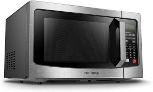 Toshiba EM131A5C-SS Microwave Oven with Smart Sensor, Easy Clean Interior, ECO Mode and Sound On/Off, 1.2 Cu. ft, Stainless Steel