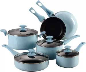 COOKSMARK 10-Piece Nonstick Cookware Set - best non scratch pots and pan set