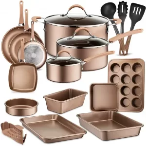 NutriChef 20-Piece Nonstick Kitchen Cookware Set - best nonstick cookware set