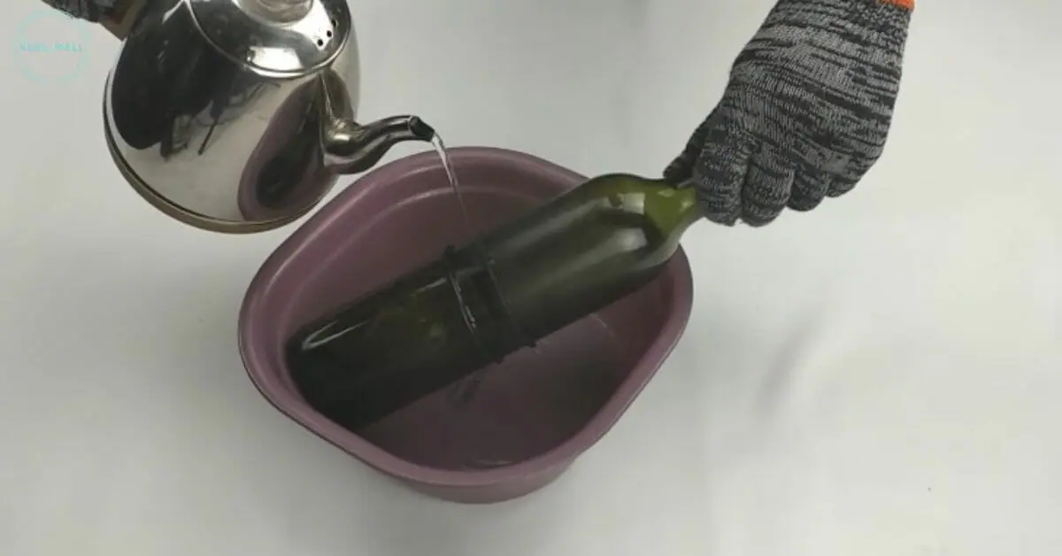 how to cut glass bottles with water