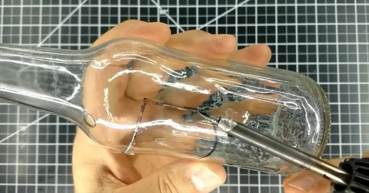 how to make a hole in a glass bottle at home