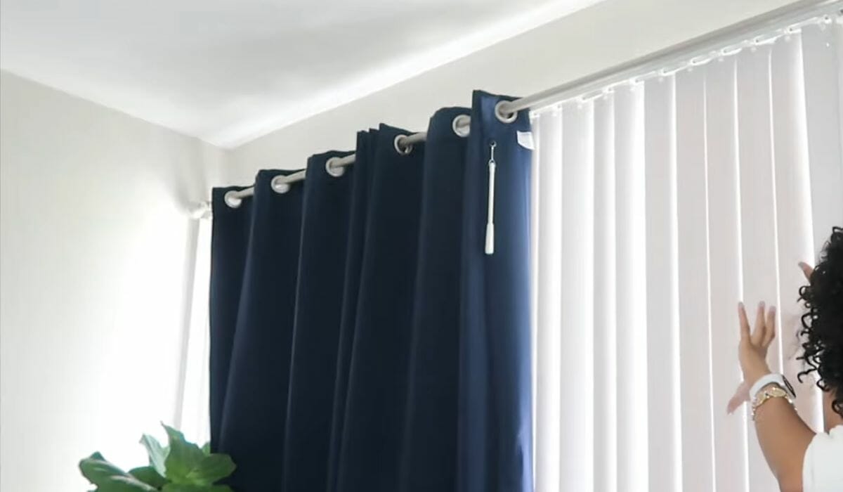 How To Drape Curtains over Blinds