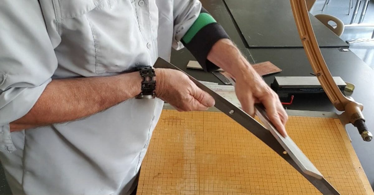 how to sharpen a large paper cutter