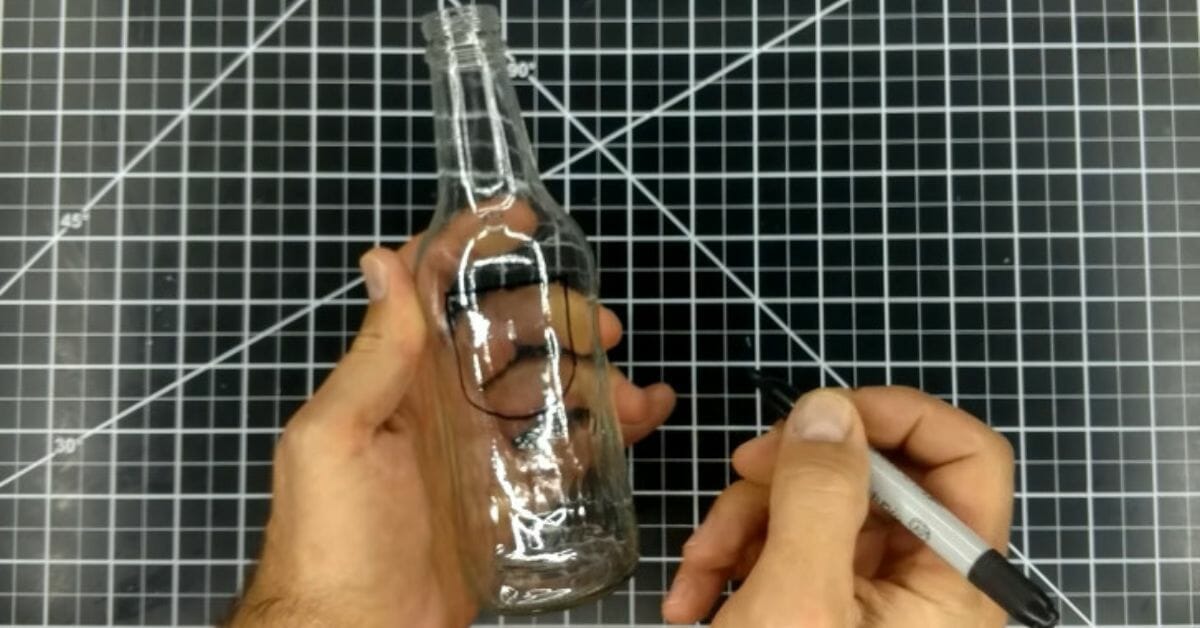 how to make a hole in a glass bottle
